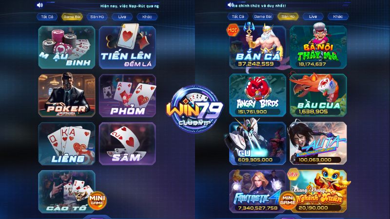 Kho game đồ sộ, đủ mọi thể loại giải trí