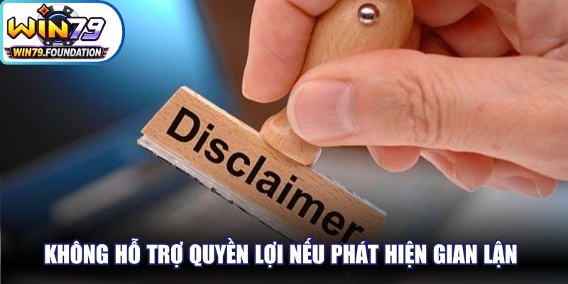Không hỗ trợ quyền lợi nếu phát hiện gian lận đặt cược trực tuyến